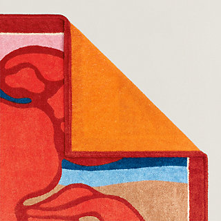 Maitre Nageur beach towel - Black | Hermès Czech Republic